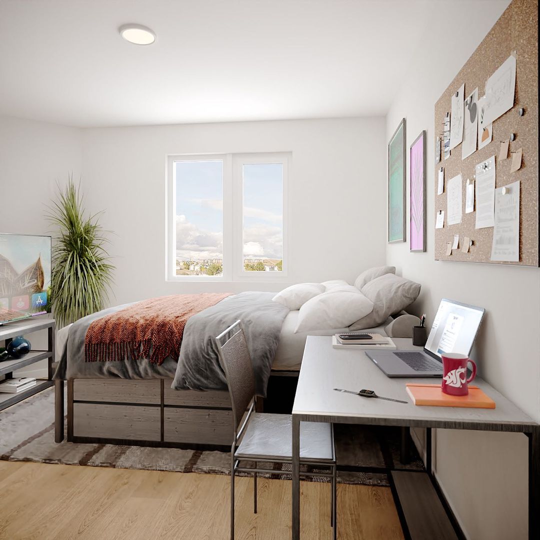 New year, new home?\n\n\u2022Our bright spaces will be fully furnished with modern decor and finishes. A perfect place for a Cougar to call home\u2728
