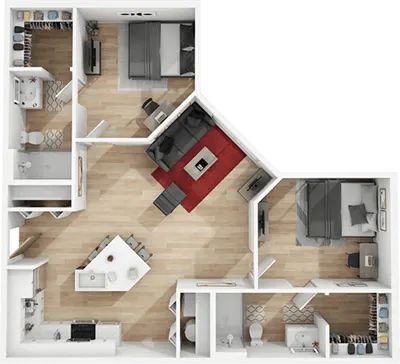 Student 2 Bedroom Apartments