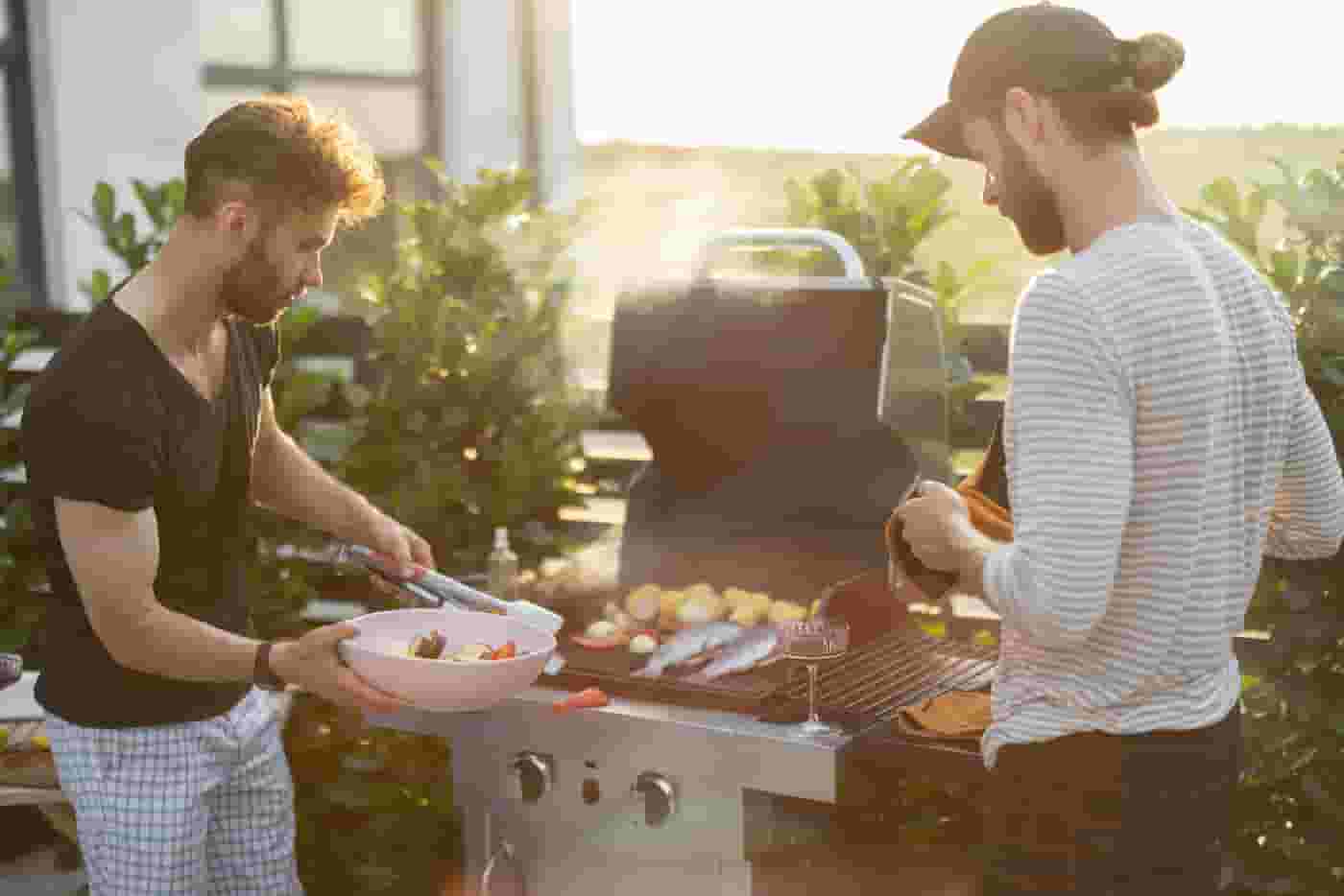 WSU Students Grilling Pre-Game Food